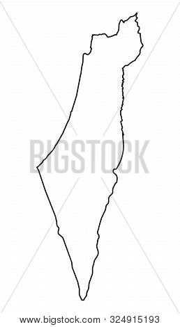 Palestine, Israel Map Country, Jeruzalem Zone On White Background