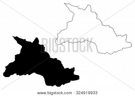Chalatenango Department (republic Of El Salvador, Departments Of El Salvador) Map Vector Illustratio