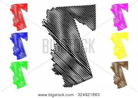 Waller County, Texas (counties In Texas, United States Of America,usa, U.s., Us) Map Vector Illustra