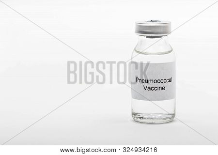 Medical Concept Showing Medical A Medical Vial Reading Pneumococcal Vaccine