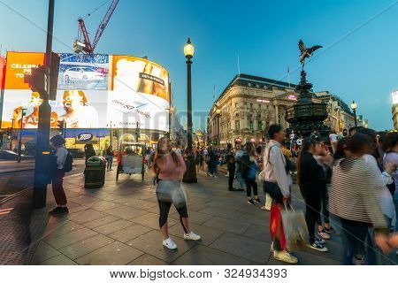 Picadilly Circus - Theater District - In The Evening, London