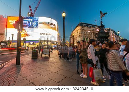 Picadilly Circus - Theater District - In The Evening, London