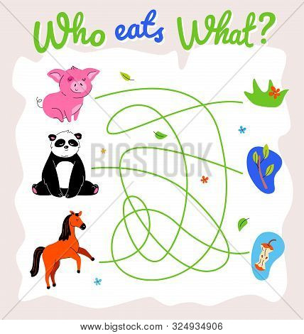 Educational Children Puzzle Learning Game Vector Template