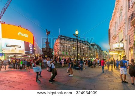 Picadilly Circus - Theater District - In The Evening, London