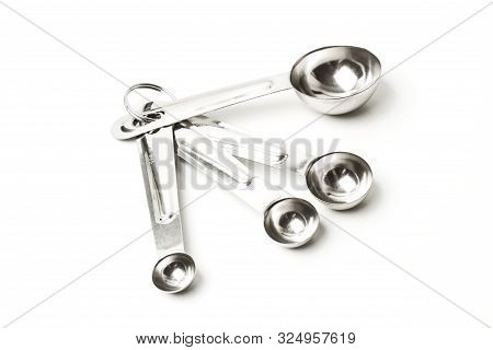 Stainles Steel Spoons To Measure Cook Ingredients