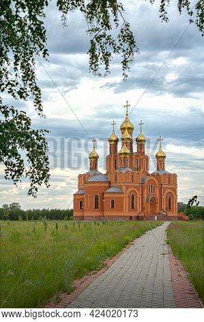 View Of The Uspensky Cathedral In Achair Monastery. Omsk. Russia