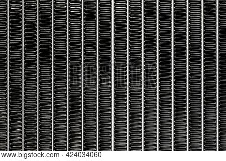 car aluminum radiator for motor cooling, close-up view details