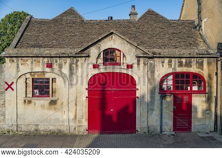 Street And Old Buildings In The Small Medieval Village Of Corsham, South Of England, Uk