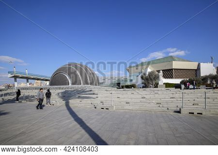 Alexandria, Egypt 11 - Apri L-  2021 :alexandria Bibliotheca