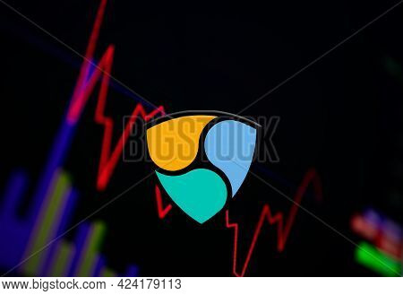 Nem Xem Cryptocurrency. Coin Growth Chart On The Exchange, Chart