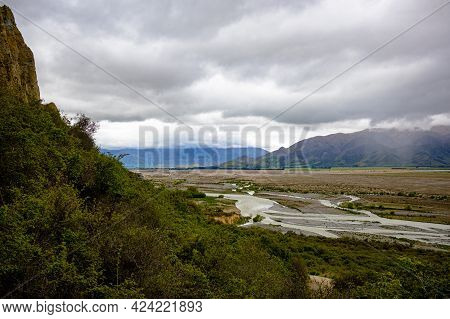 The Ahuriri River As Seen From The Clay Cliffs