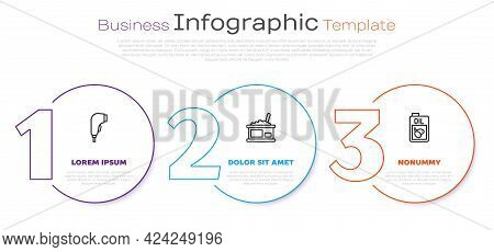 Set Line Scanner Scanning Bar Code, Tin With Caviar And Bottle Of Olive Oil. Business Infographic Te