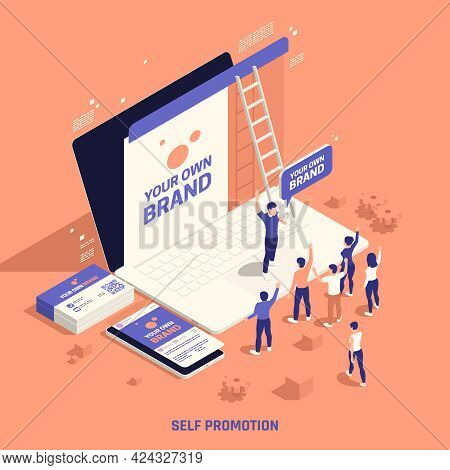Self Promotion Own Brand Building Creating Personal Website Reaching Target Market Customers Isometr