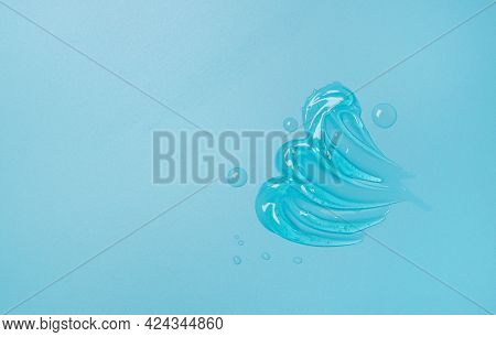 Transparent Cosmetic Moisturize Gel Water Lotion Emulsion Texture Colored Background