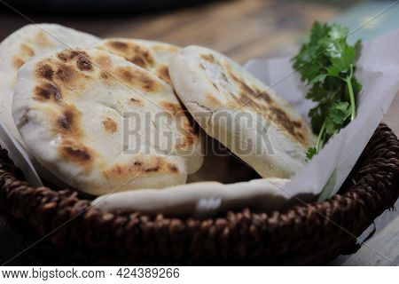 A Basket Of Baati Roti For Breakfast.