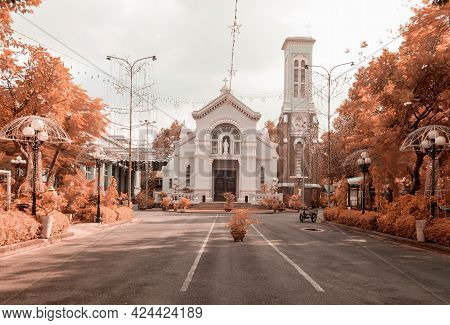 Infrared Landscape Photo: Hanh Thong Tay Church