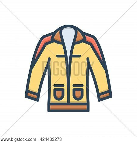 Color Illustration Icon For Clothing Dress Costume Attire Raiment Garment