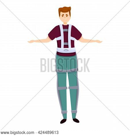 Medical Exoskeleton Icon. Cartoon Of Medical Exoskeleton Vector Icon For Web Design Isolated On Whit