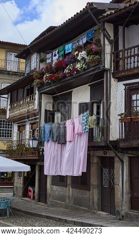 Guimaraes (portugal), June 20, 2021. Typical House. Guimarães Is A Municipality Located In Northern 