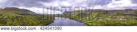 Aerial View Of Glencar Lough In Ireland