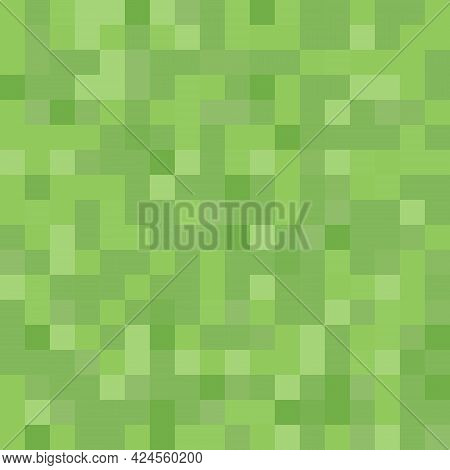 Pixel Background. The Concept Of Games Background. Squares Pattern Background. Minecraft Concept. Ve