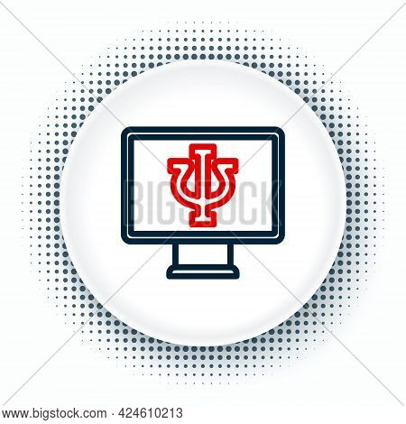 Line Online Psychological Counseling Distance Icon Isolated On White Background. Psychotherapy, Psyc