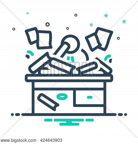 Mix Icon For Disorganized Haphazard Scrappy Disorderly Straggling