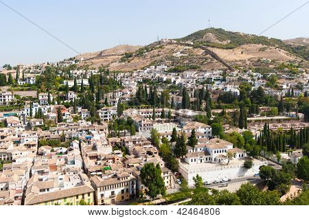Vue à Grenade depuis le Palais de l'Alhambra Espagne