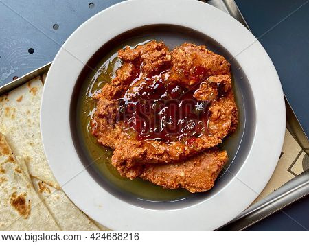 Muhammara Arabic Cuisine: Middle Eastern Delicious Dip Appetizer.