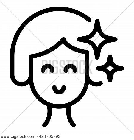 Coiffure Shiny Icon. Outline Coiffure Shiny Vector Icon For Web Design Isolated On White Background