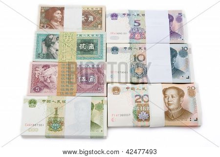 RMB Yuan e Jiao su bianco