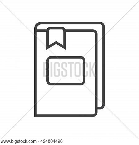 Bookmark Tag, Label Icon Vector In Outline Style. Bookmark Line Symbol
