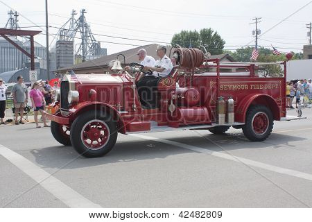 Old Seymour Fire Department Number 1 Truck Side View