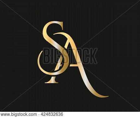 Initial Sa, As Letter Logo Design Vector Template
