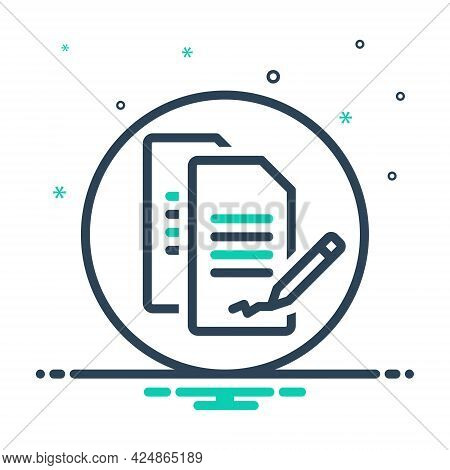 Mix Icon For Contract Agreement Appendage Bond Legal