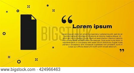 Black Grip Tape On A Skateboard Icon Isolated On Yellow Background. Vector