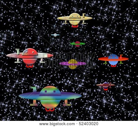 The Hostile Military Space Fleet Of A Planet Nibiru Comes  To Earth.