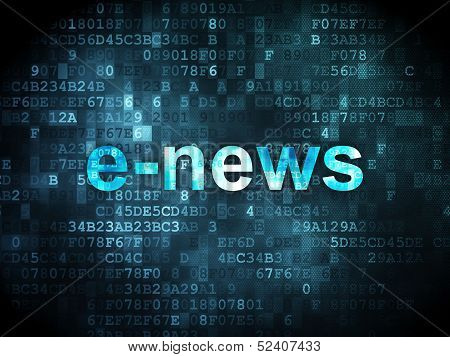 News concept: E-news on digital background