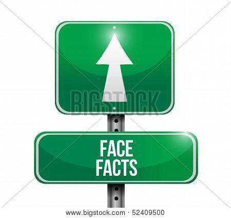 Face Facts Road Sign Illustrations Design