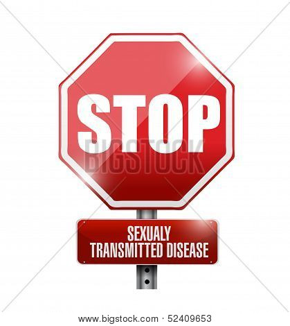 Stop Sexualy Transmitted Diseases Road Sign