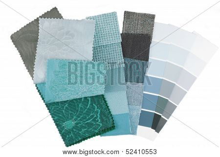 color selection for interior isolated on white