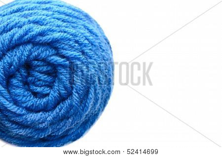 Center Of Yarn Ball On Isolated White Background