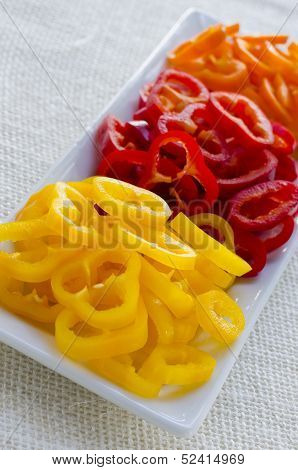 Cut Tri Color Peppers