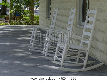 Rocking Chairs On A Porch