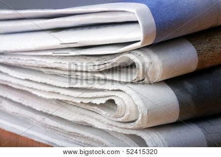 A pile of newspapers