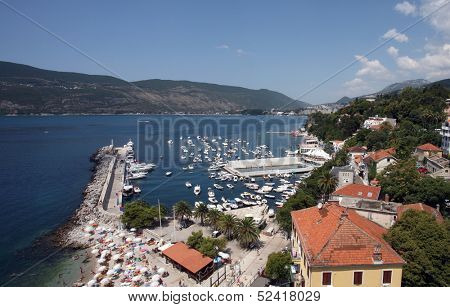 Mediterranean resort town. Herceg Novi, Montenegro