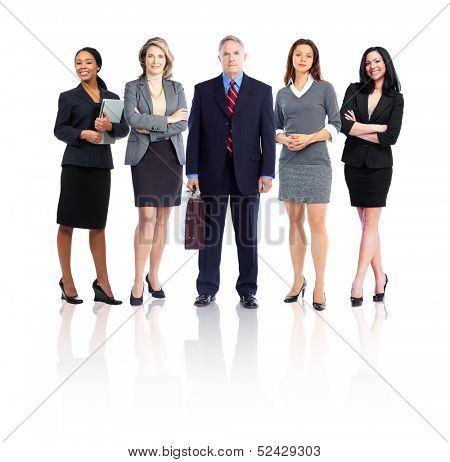 Business people group. Isilated over white backgorund.