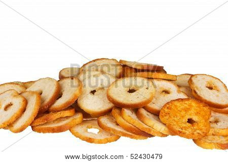 Small round mini bake rolls with a hole inside