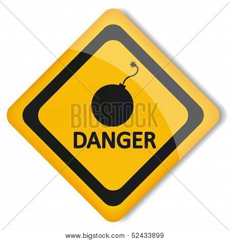 Vector illustration label bomb