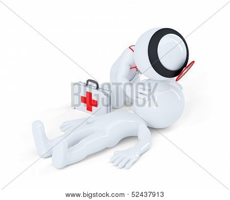 Artificial Respiration. First Aid Help Concept